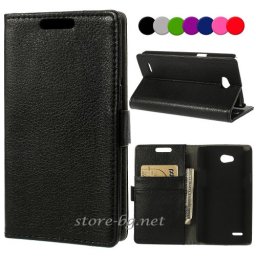 LG L80 Magnetic Wallet Кожен Калъф + Протектор