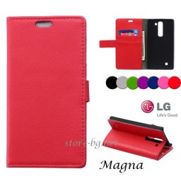 LG Magna Magnetic Wallet Кожен Калъф и Стилус