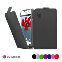 LG Optimus L4 II E440 Флип Кожен Калъф + Скрийн Протектор