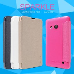 Microsoft Lumia 550 Nillkin Кожен калъф и Протектор