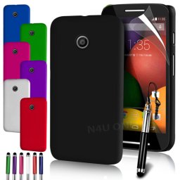 Motorola Moto E/Dual Твърд Капак + Протектор и Стилус