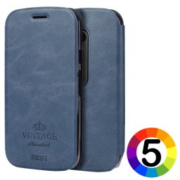 Motorola Moto G (3rd gen) Mofi Vintage Кожен Калъф и Протектор