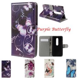 Motorola Moto G3 Painted Wallet Кожен Калъф и Протектор