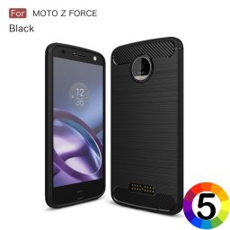 Motorola Moto Z Force Удароустойчив Carbon Fiber Калъф и Протект