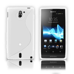 Sony Xperia sola MT27i S-Line Силиконов Калъф Бял + Протектор