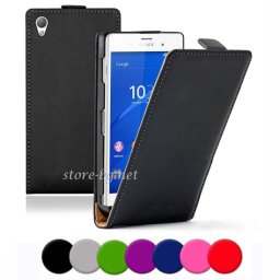 Sony Xperia Z3 Флип Кожен Калъф + Протектор