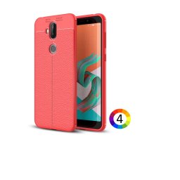 Asus Zenfone 5 Lite ZC600K Удароустойчив Litchi Skin Калъф и Протектор