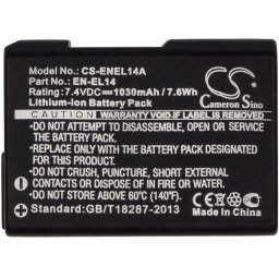 Cameron Sino ENEL14A Батерия за апарат NIKON EN-EL14, 7.4V, 1030mAh