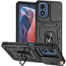 Motorola Moto G Play (2024) Удароустойчив Ring Holder/Lens Protector Калъф и Протектор