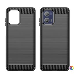 Motorola Moto G73 5G Удароустойчив Carbon Fiber Калъф и Протектор