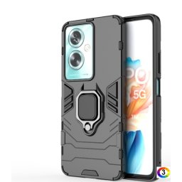 OPPO A79 5G Удароустойчив PC + TPU Finger Ring Калъф и Протектор