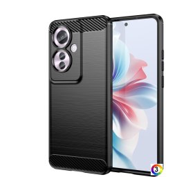 OPPO Reno11 F 5G Удароустойчив Carbon Fiber Калъф и Протектор