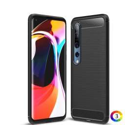 Xiaomi Mi 10 / Mi 10 Pro Удароустойчив Carbon Fiber Калъф и Протектор