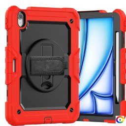 Apple iPad Air 11 2024 Silicone Hybrid PC Tablet Case /Shoulder Strap Удароустойчив Калъф и Протектор