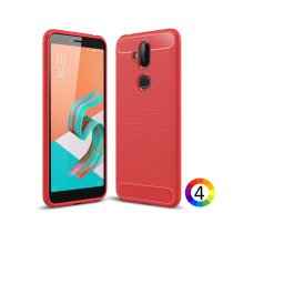 Asus Zenfone 5 Lite ZC600KL Удароустойчив Carbon Fiber Калъф и Протектор
