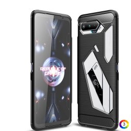 Asus ROG Phone 5 Удароустойчив Carbon Fiber Калъф и Протектор