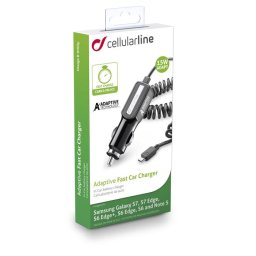 Cellular Line Adaptive 12/24V micro USB Зарядно за Кола
