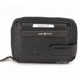 DANIEL KLEIN DKW3031-01 Черен Мъжки Портфейл от Естествена Кожа