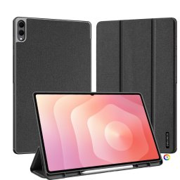 DUX DUCIS Калъф за Samsung Galaxy Tab S11 Ultra | Протектор | PU +TPU, Stand, Auto Wake/Sleep |Цвят: Черен, Тъмносин, Розов