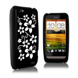 HTC One V Flora Силиконов Калъф Черен + Протектор