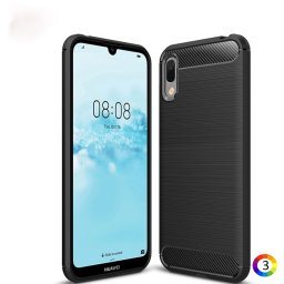 Huawei Y6 Pro (2019) Удароустойчив Carbon Fiber Калъф и Протектор