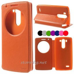 LG G3 S mini Window Wallet Кожен Калъф + Протектор