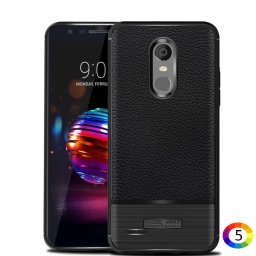 LG K10 (2018) / LG K11(2018) Удароустойчив Litchi Skin Калъф и Протектор