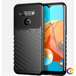 LG K51/Q51 Удароустойчив Twill Texture Калъф и Протектор