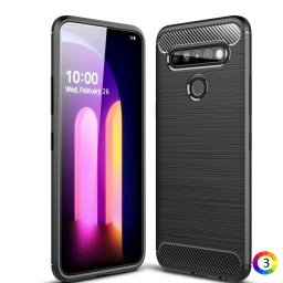 LG K61 Удароустойчив Carbon Fiber Калъф и Протектор