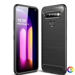 LG K61 Удароустойчив Carbon Fiber Калъф и Протектор