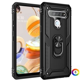 LG K61 Удароустойчив Ring Holder Калъф и Протектор