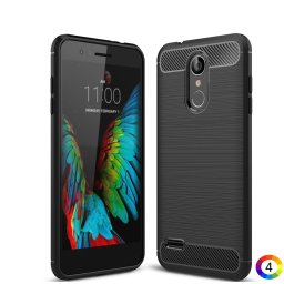 LG K8 (2018) Carbon Fiber Удариустойчив Калъф и Протектор