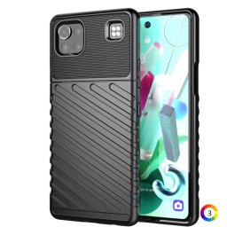 LG K92 5G Удароустойчив Twill Texture Калъф и Протектор