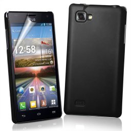 LG Optimus 4X HD P880 Твърд Калъф Черен + Протектор