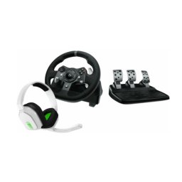 Logitech G920 Driving Force Racing Wheel - Black, Astro A10, PS5/PS4 - White Волан и Слушалки