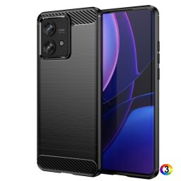 Motorola Edge 40 Neo 5G Удароустойчив Carbon Fiber Калъф и Протектор
