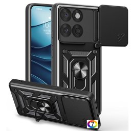 Motorola Edge 60 5G / 60 Fusion 5G Удароустойчив Ring Holder/Slide Camera Lid/ PC + TPU Калъф и Протектор
