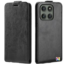 Motorola Edge 60 Pro 5G Кожен Вертикален Калъф + Скрийн Протектор – Черен, Кафяв, Червен, Бял