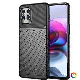 Motorola Edge S / Moto G100 Удароустойчив Twill Texture Калъф и Протектор