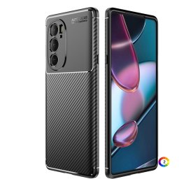 Motorola Edge X30/Edge 30 Pro Удароустойчив Carbon Fiber Калъф и Протектор