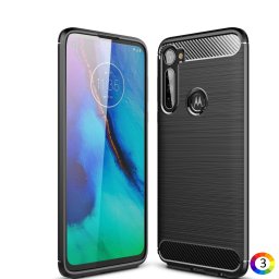 Motorola Edge Удароустойчив Carbon Fiber Калъф и Протектор