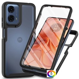 Motorola Moto E14 4G / G24 4G / G04 4G / G04s 4G Силиконов Калъф Transparent / TPU + PC и Протектор