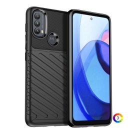Motorola Moto E20 / E30 / E40 Удароустойчив Twill Texture Калъф и Протектор