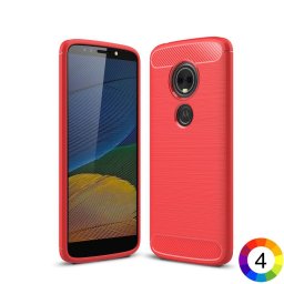 Motorola Moto E5 / G6 Play Удароустойчив Carbon Fiber Калъф и Протектор