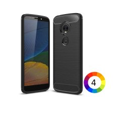 Motorola Moto E5 Plus Удароустойчив Carbon Fiber Калъф и Протектор