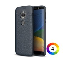 Motorola Moto E5 Plus Удароустойчив Litchi Skin Калъф и Протектор