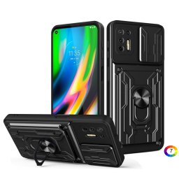 Motorola Moto G9 Plus Удароустойчив Ring Holder Калъф и Протектор