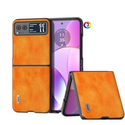 Motorola Razr 40 ABEEL Litchi Texture Wallet Калъф и Протектор