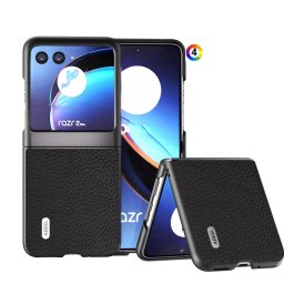 Motorola Razr 40 Ultra ABEEL Litchi Texture Wallet Калъф и Протектор