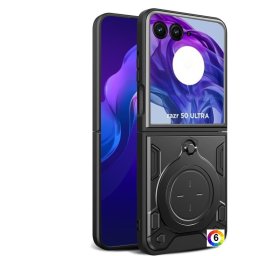 Motorola Razr 50 Ultra Удароустойчив CD Texture /Ring Holder Калъф и Протектор